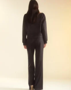 Cynthia Rowley Sleek Ultrasuede Lounge Pant BLACK Fashion