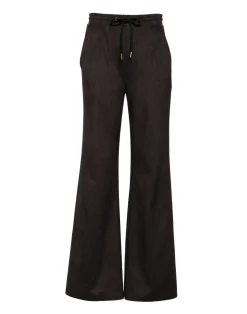Cynthia Rowley Sleek Ultrasuede Lounge Pant BLACK Fashion