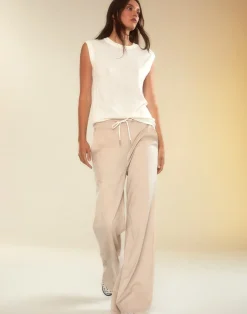 Cynthia Rowley Sleek Ultrasuede Lounge Pant STONE Online