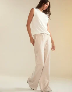 Cynthia Rowley Sleek Ultrasuede Lounge Pant STONE Online