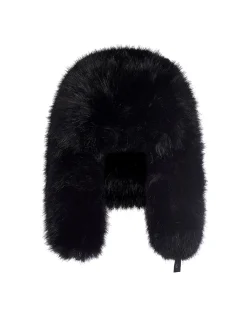 Cynthia Rowley Snow Bunny Trapper Hat BLACK Fashion