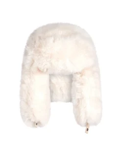 Cynthia Rowley Snow Bunny Trapper Hat IVORY Outlet