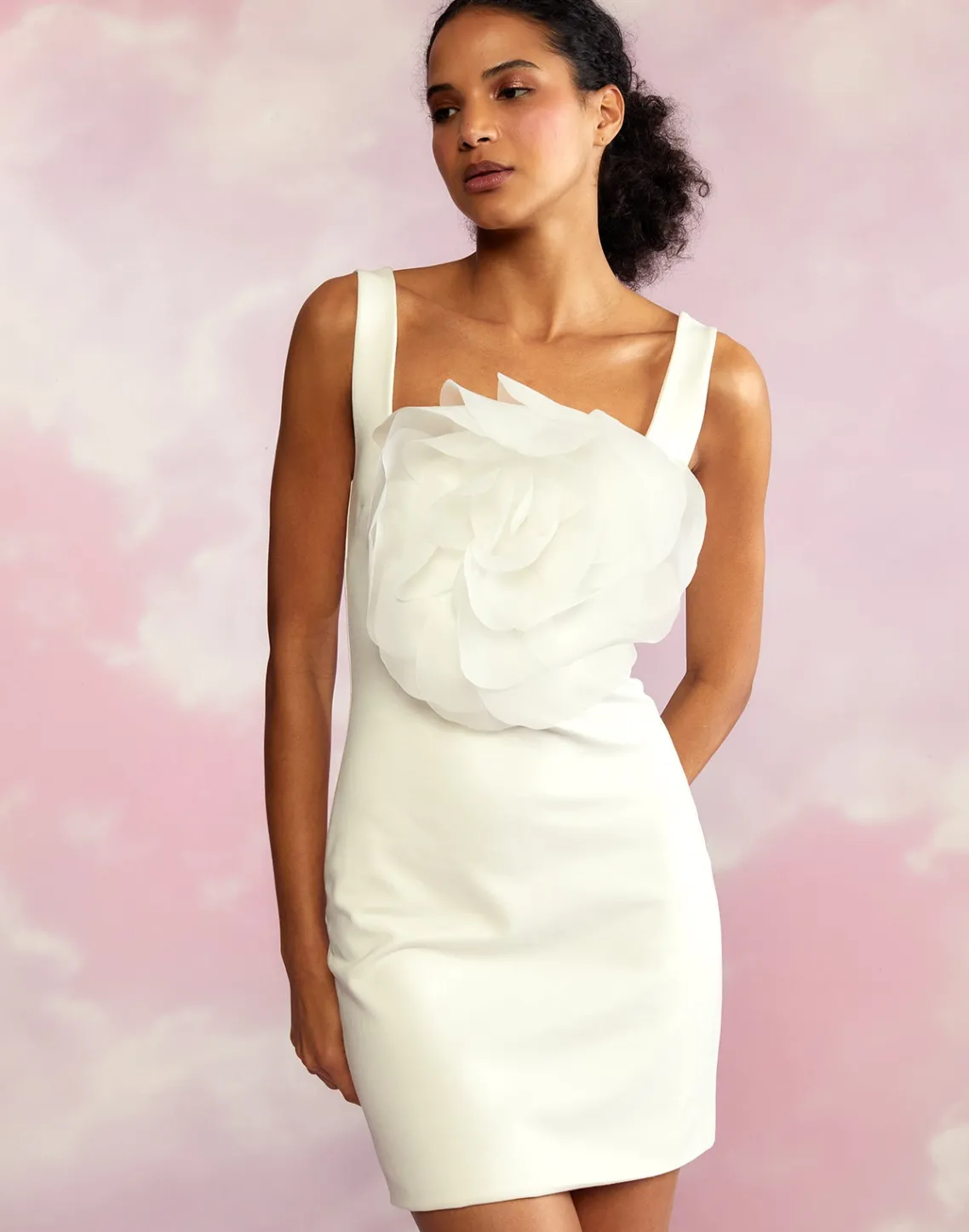 Cynthia Rowley Sofia Organza Flower Dress White Online