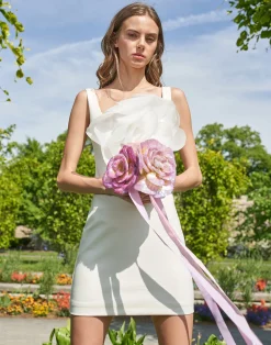 Cynthia Rowley Sofia Organza Flower Dress White Online