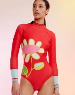 Cynthia Rowley Spring Daisy Wetsuit Red Online