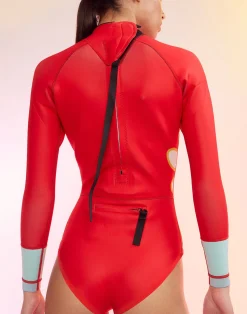 Cynthia Rowley Spring Daisy Wetsuit Red Online