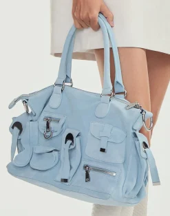 Cynthia Rowley Suede Cargo Pocket Shoulder Bag DNMBLU Online