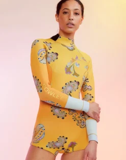 Cynthia Rowley Sunrise Paisley Wetsuit GLDPSL Best