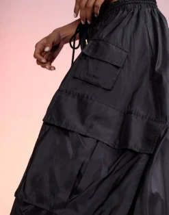 Cynthia Rowley Taffeta Cargo Skirt BLACK Outlet