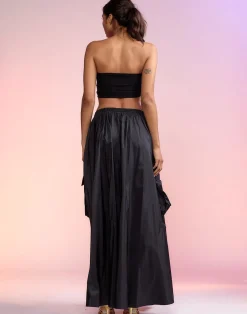 Cynthia Rowley Taffeta Cargo Skirt BLACK Outlet
