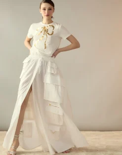 Cynthia Rowley Taffeta Cargo Skirt White Fashion