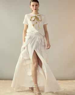 Cynthia Rowley Taffeta Cargo Skirt White Fashion