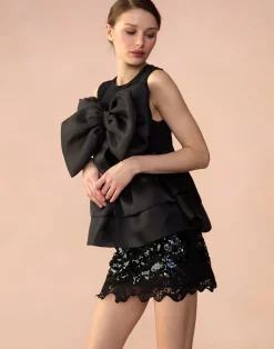 Cynthia Rowley The Cosmo Sequin Skirt BLACK Best
