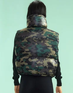 Cynthia Rowley Undercover Puffer Vest GRNCAM Fashion