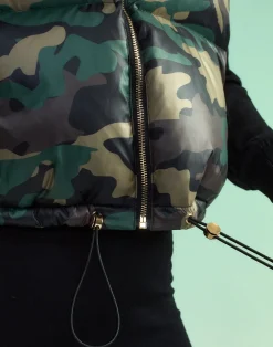 Cynthia Rowley Undercover Puffer Vest GRNCAM Fashion