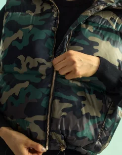 Cynthia Rowley Undercover Puffer Vest GRNCAM Fashion