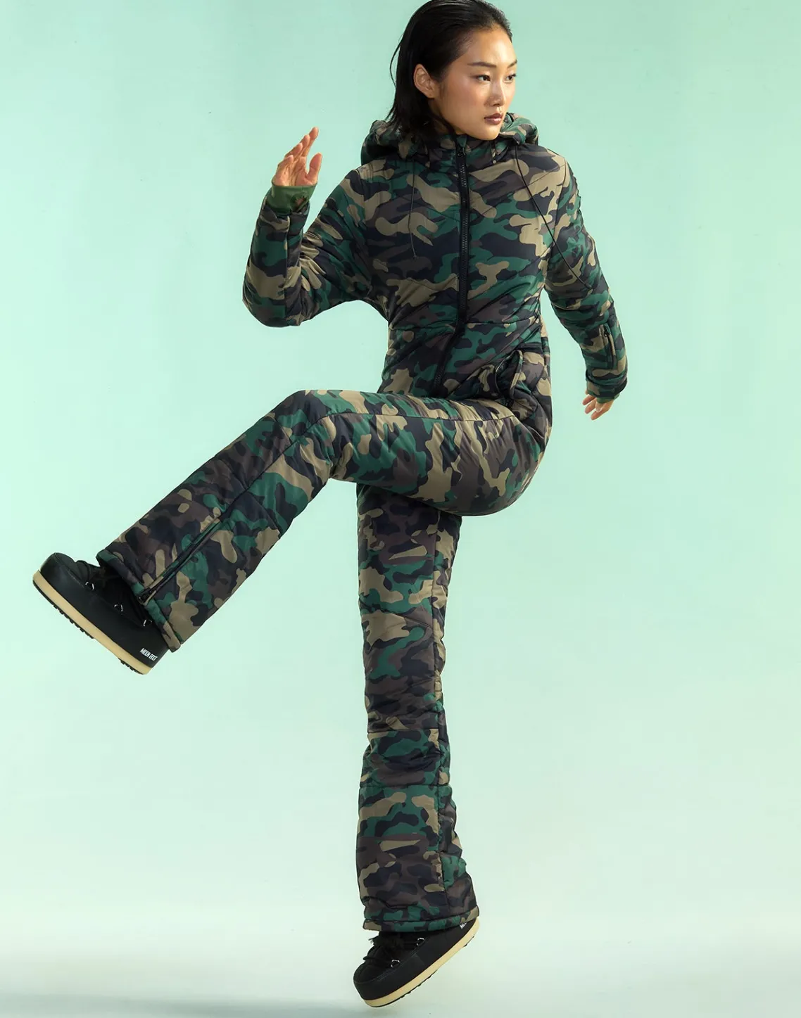 Cynthia Rowley Undercover Ski Suit GRNCAM Best