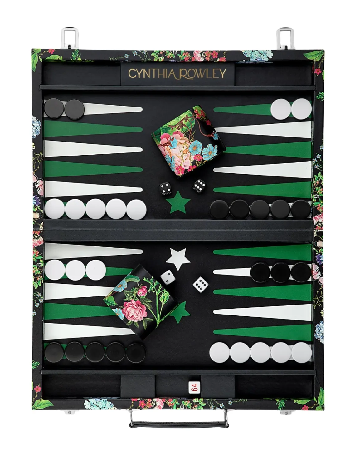 Cynthia Rowley Vegan Leather Backgammon Set BLKFL Sale