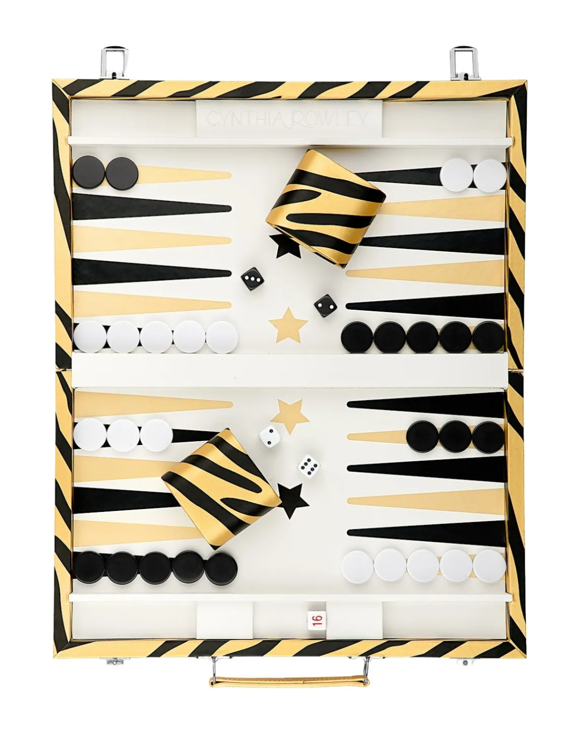 Cynthia Rowley Vegan Leather Backgammon Set BLKGD Hot
