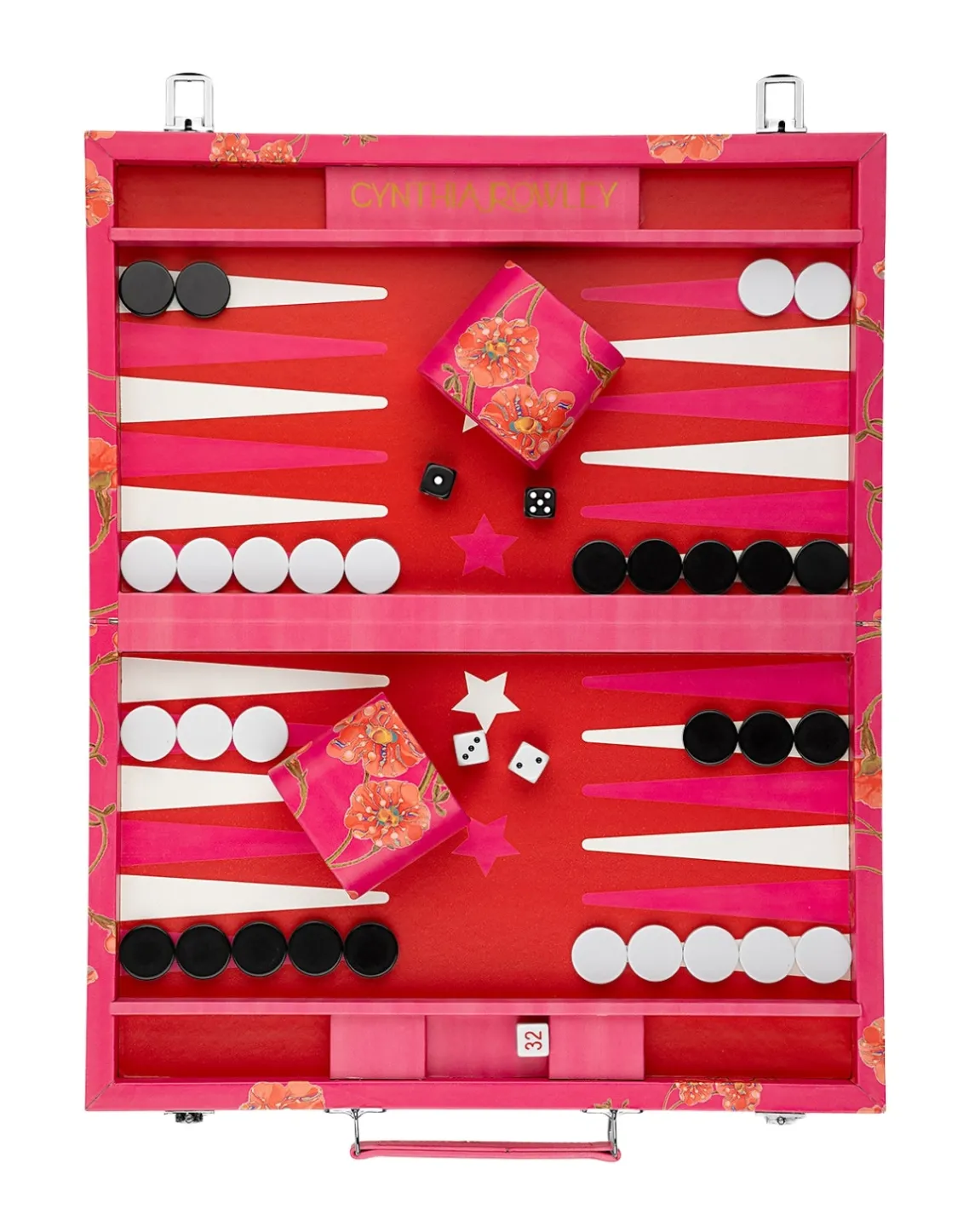 Cynthia Rowley Vegan Leather Backgammon Set PNKFL Best