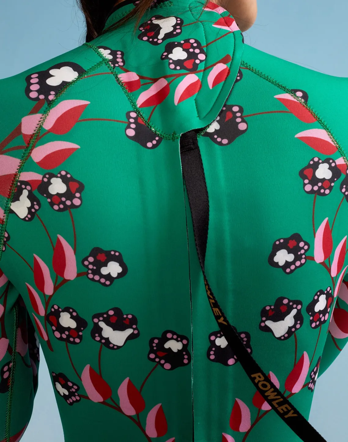 Cynthia Rowley Vine Floral High Cut Wetsuit GRVFLO New