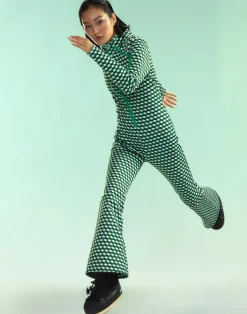 Cynthia Rowley Water Repellent Bonded Jumpsuit GRNMT Fashion