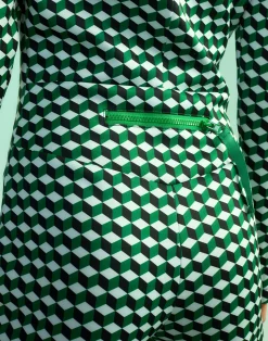 Cynthia Rowley Water Repellent Bonded Jumpsuit GRNMT Fashion