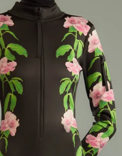 Cynthia Rowley Water Repellent Bonded Ski Suit BLKPNK Best