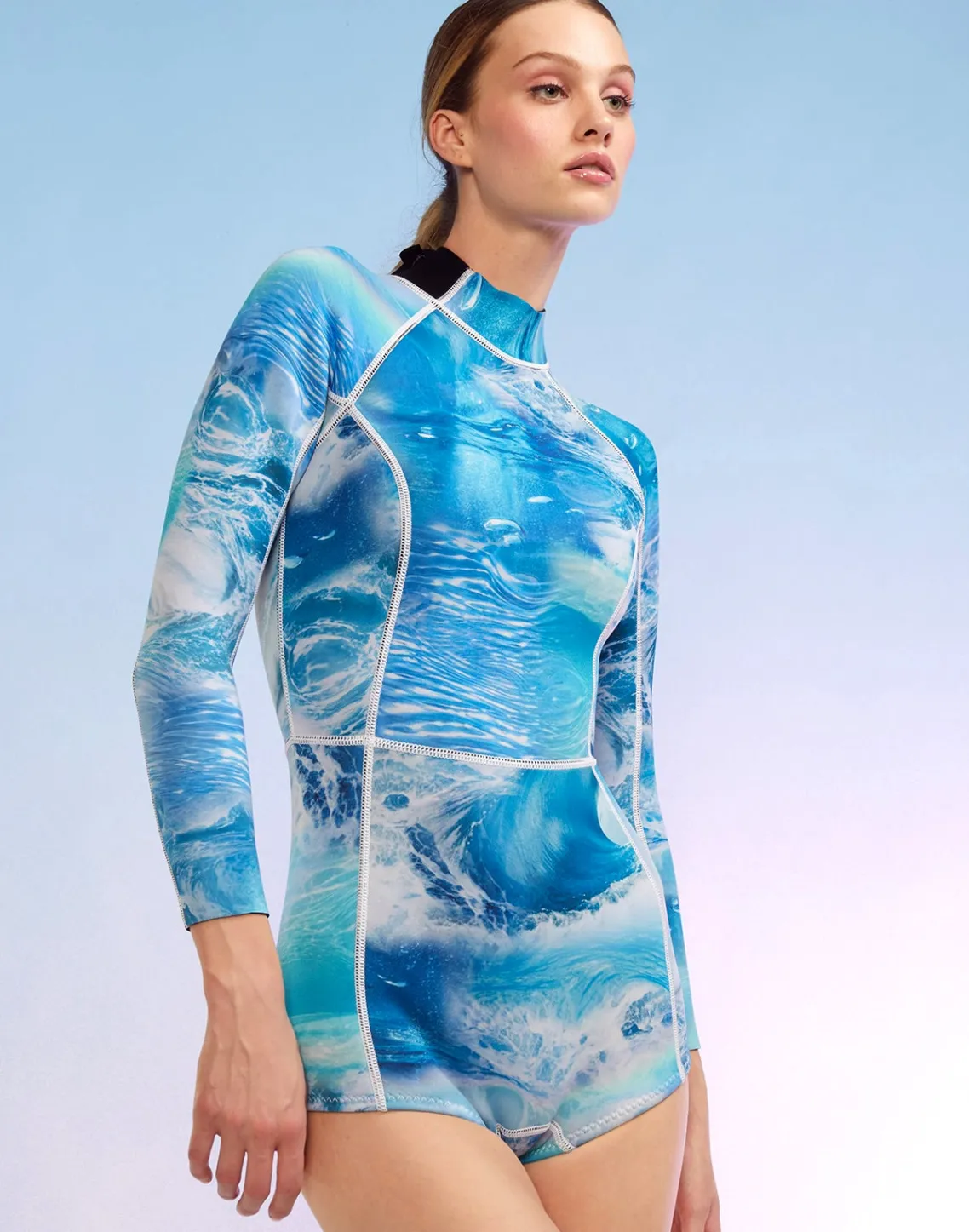 Cynthia Rowley Watercamo Wetsuit Blue Rainbow Sale