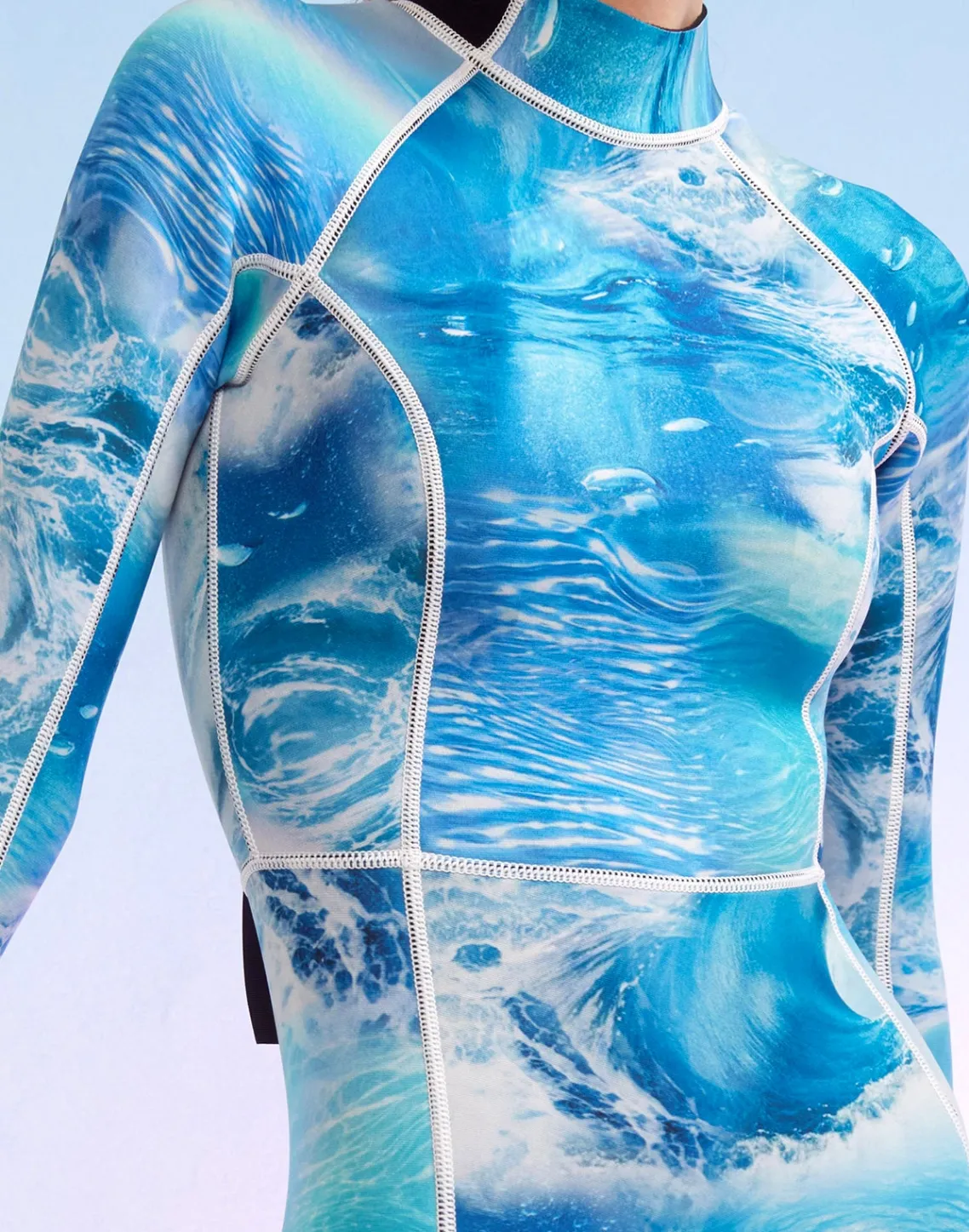 Cynthia Rowley Watercamo Wetsuit Blue Rainbow Sale
