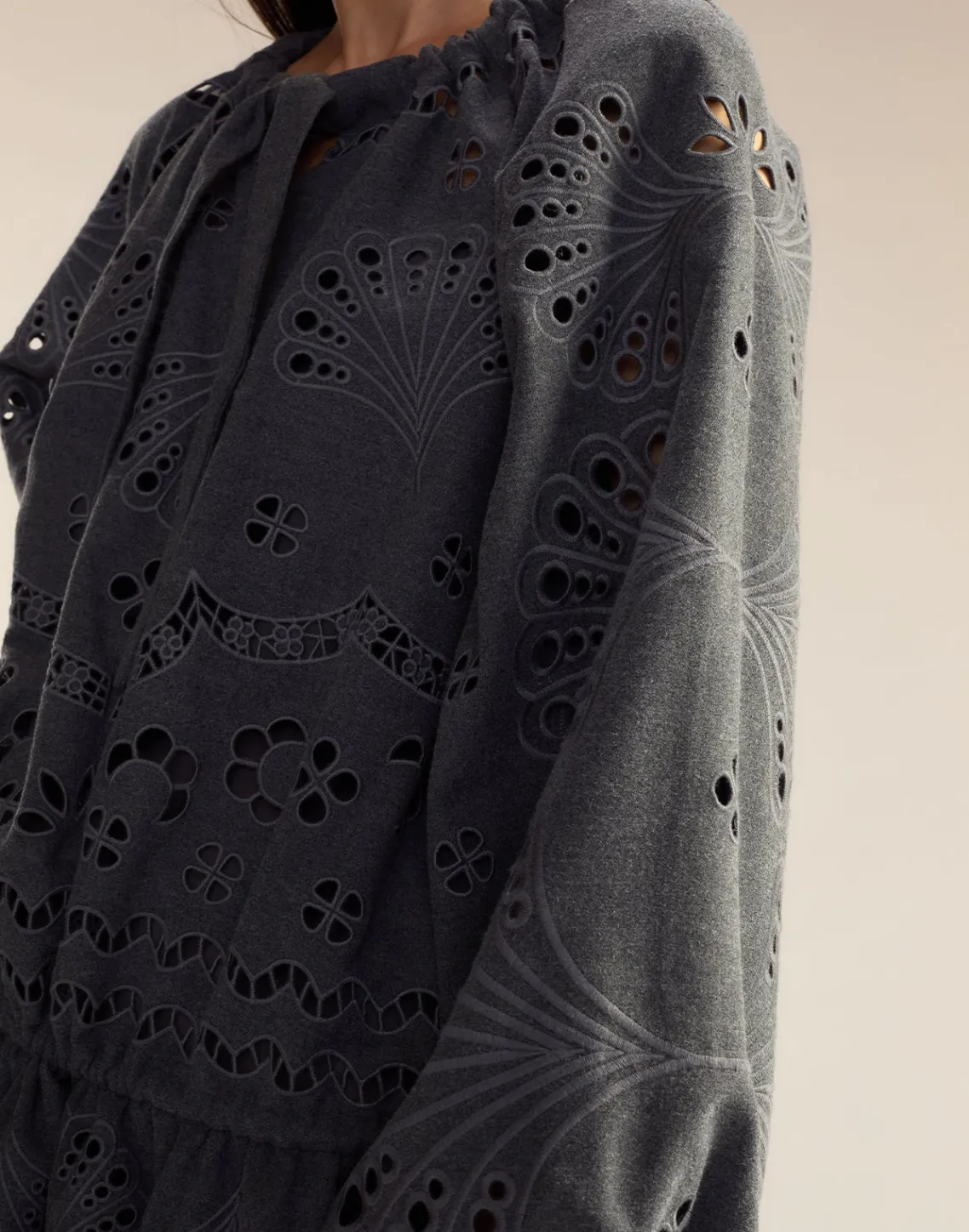 Cynthia Rowley Wellesley Embroidered Dress HGREY Clearance