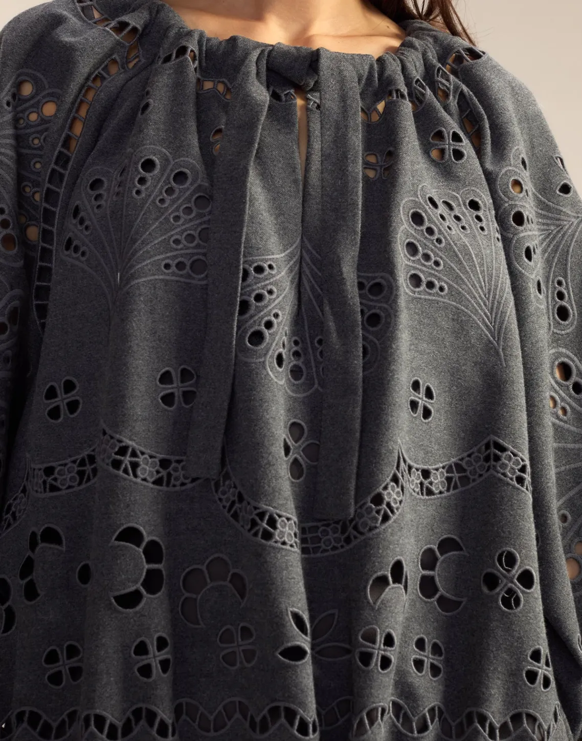 Cynthia Rowley Wellesley Embroidered Dress HGREY Clearance