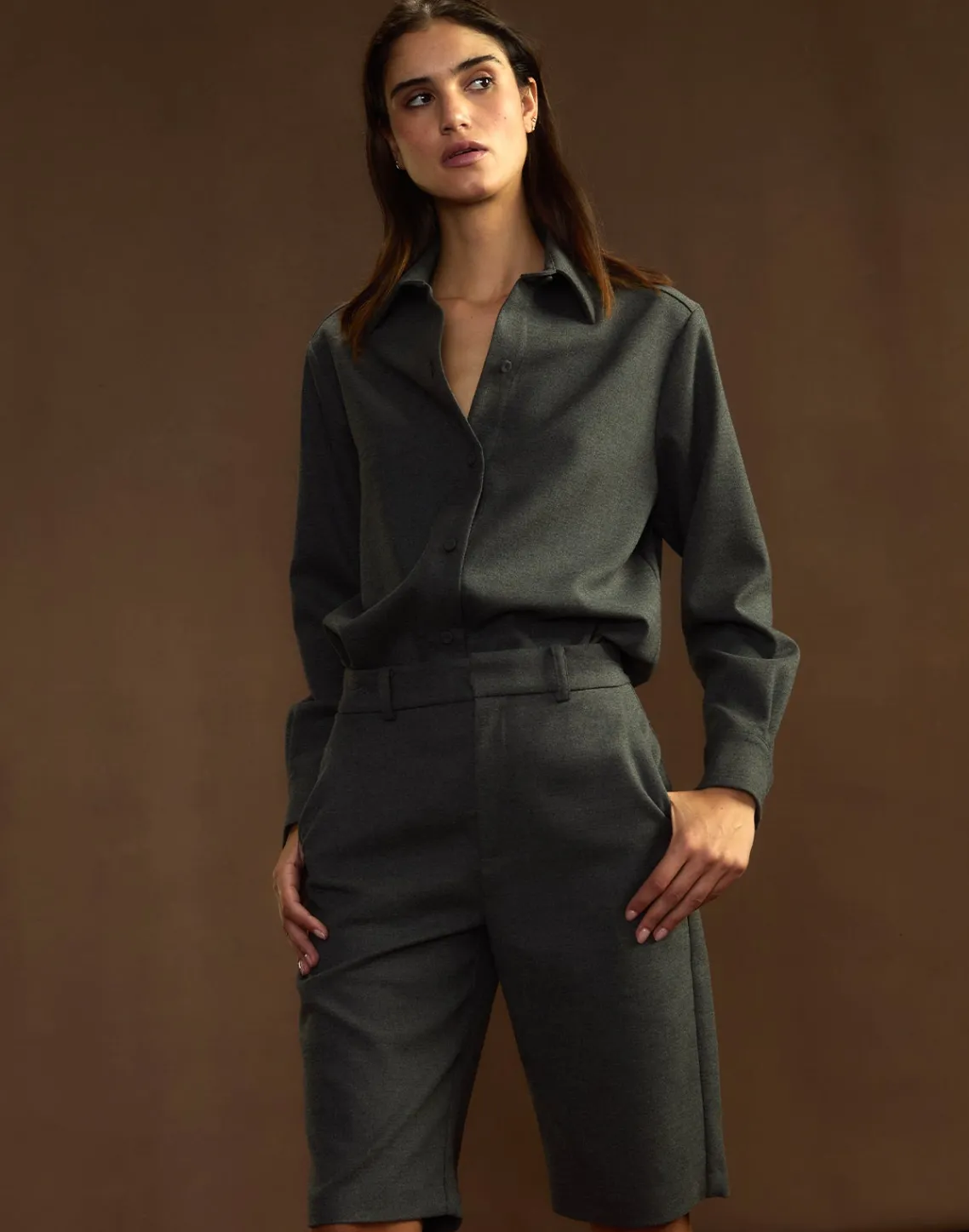 Cynthia Rowley Wellesley Flannel Shirt HGREY Hot