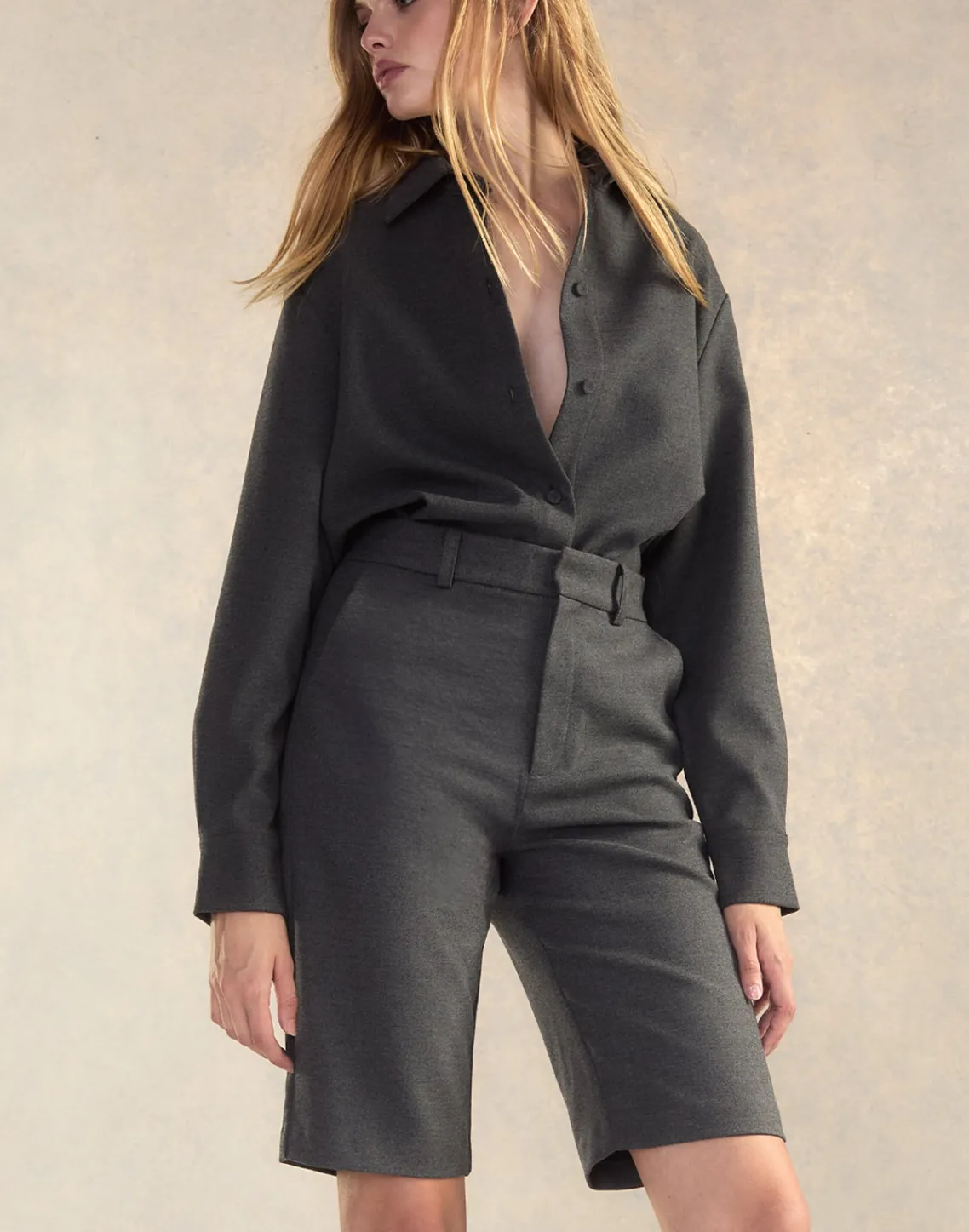 Cynthia Rowley Wellesley Flannel Shirt HGREY Hot