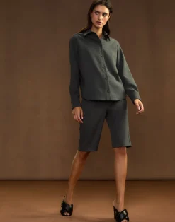 Cynthia Rowley Wellesley Flannel Suiting Shorts HGREY Hot