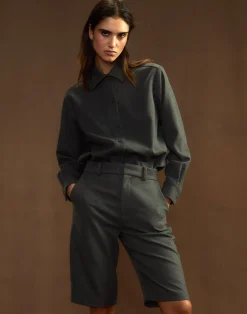 Cynthia Rowley Wellesley Flannel Suiting Shorts HGREY Hot