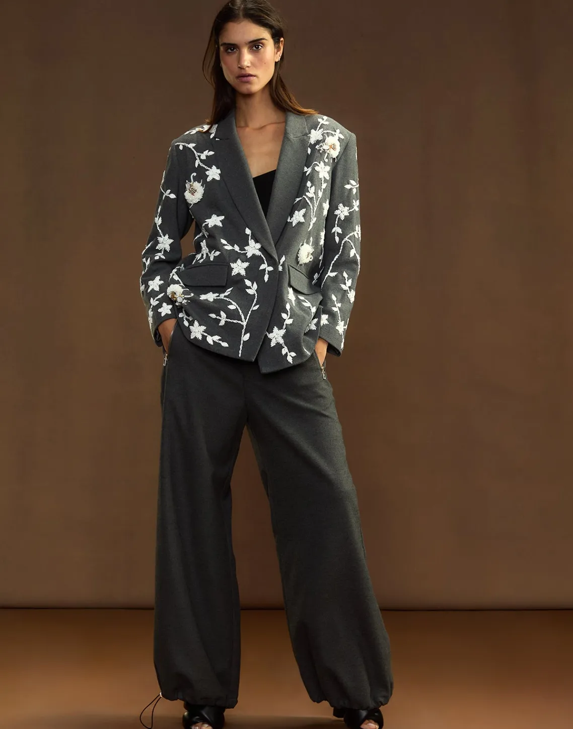 Cynthia Rowley Wellesley Flannel Trouser HGREY Online