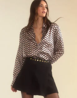 Cynthia Rowley Westward Suede Wrap Skirt BLACK New