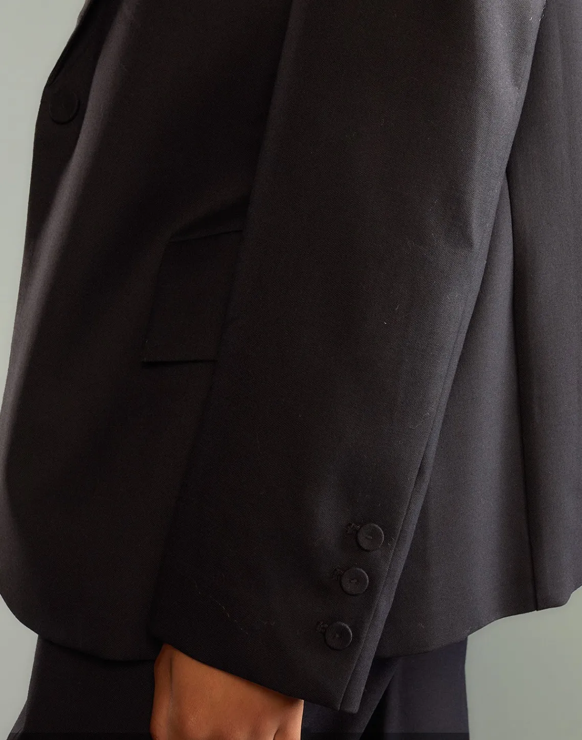 Cynthia Rowley Wool Oversized Blazer BLACK Sale