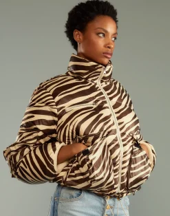 Cynthia Rowley Down Puffer Jacket ZEBRA Fashion