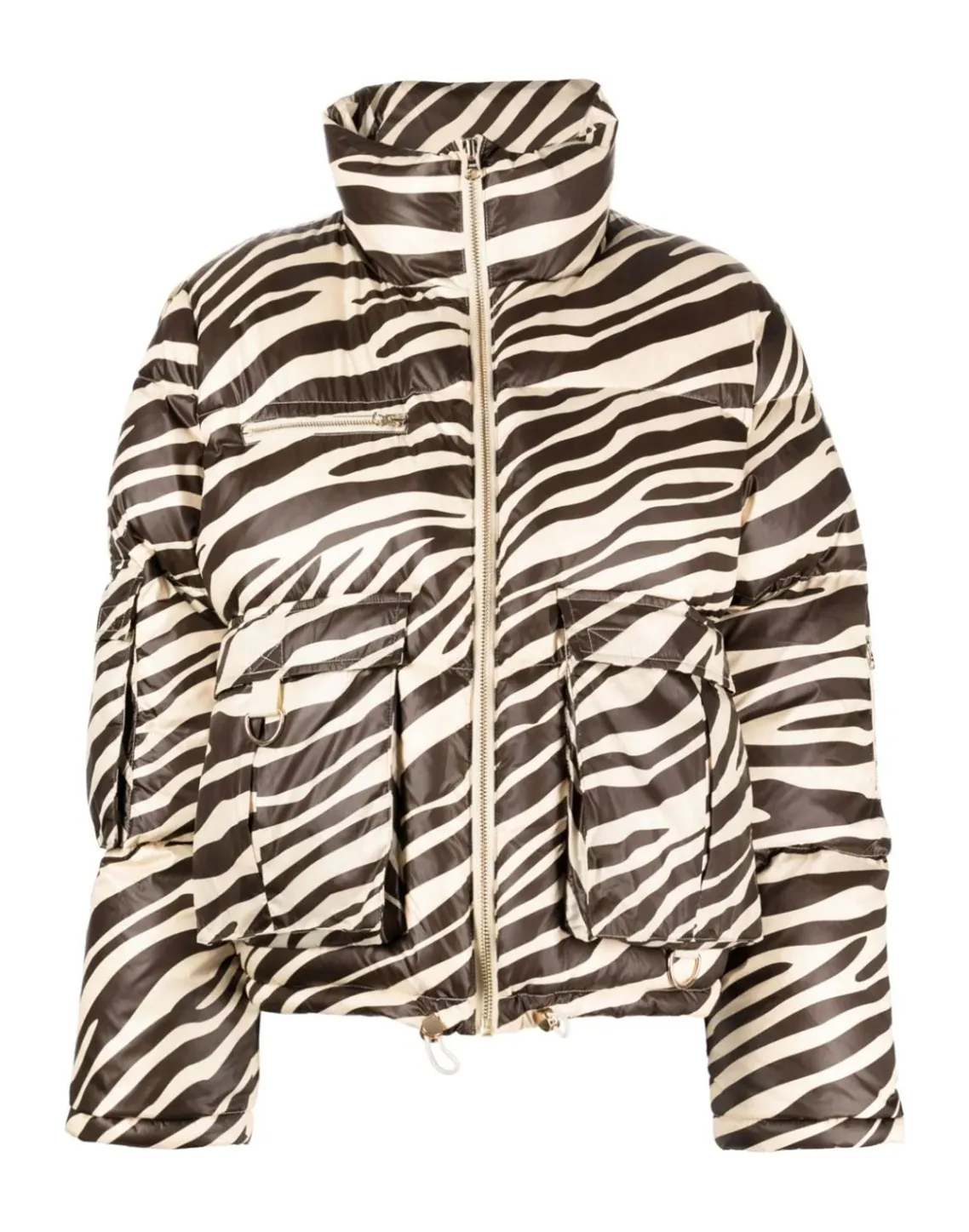 Cynthia Rowley Down Puffer Jacket ZEBRA Fashion